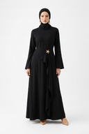 Black Dress - Tonal Black Hijab