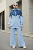 Blue set - hijabi street wide leg