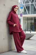 Burgundy Set Hijabi