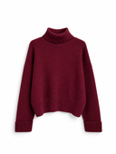 RIVA Knit Blouse in Burgundy - flat lay
