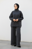 Washed black - plain white wall