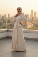 Beige Dress - Rooftop Creative Pose