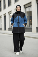 Black denim set - hijabi street style