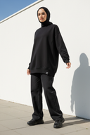 Black Sweatshirt - Hijabi Model