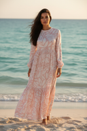 Blush Pink Leaf Dress - Non-Hijabi Full Length