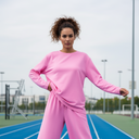 Bright pink non-hijabi model