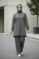 Charcoal Grey Set - Matching Hijab