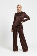 Chocolate Brown — Shirt Over Pants