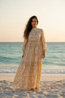 Golden Mustard Dress - Crew Neck Corrected