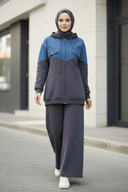 Grey set - hijabi street wide leg