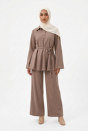 Mocha Taupe Livia Set with ankle boots