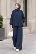 Navy Selene Set on a hijabi model