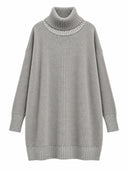 Oversized Knit in Light Gray - flat lay