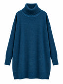Oversized Knit in Petrol Blue - flat lay