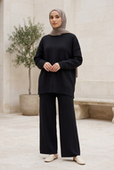 Rovena Knit Set Black outdoor preview